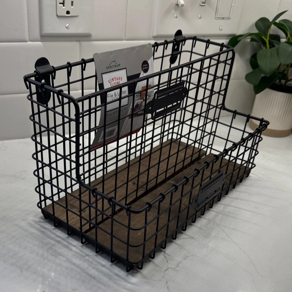 Adrit Wall Organizer with Wall Basket